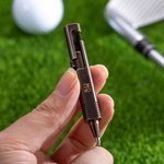 Personlig bärbar Metro mässing Mini Vintage Bolt Action EDC Penna med graverade initialer Skrivverktyg Campinggåva för utomhusälskare Golfar