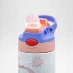 Personalised Peter Rabbit 12oz Name Insulated Water Bottle with Straw and Push Button Lid Children's Day Back to School Gift for Girls Boys