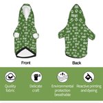 Personalised Cute Paw Print Soft Warm Puppy Dog Cat Hoodie Clothes with Name Birthday Party Gift for Pet Lover Owner