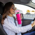 Personalised 3D Printed Colourful Love Heart Name Straw Topper Accessories for Stanley Tumbler Birthday Gift for Women Girls