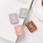 Marque-page Magnétique en Cuir Personnalisé avec Nom et Fleur de Naissance Fournitures Bureau École Cadeau Anniversaire Noël pour Amoureux de Lecture
