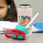 Bottiglia d'acqua isolata personalizzata con nome e cannuccia in silicone Regalo di compleanno per bambini per il ritorno a scuola