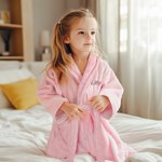 Personalized Flush Baby Bathrobe Dressing Gown with Embroidered Name Soft Super Absorbent Daily Use Birthday Baby Shower Gift for Baby Toddler