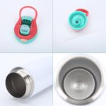 Bottiglia d'acqua isolata personalizzata con nome e cannuccia in silicone Regalo di compleanno per bambini per il ritorno a scuola