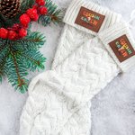Spersonalizowana pończocha bożonarodzeniowa z imieniem i nazwiskiem Cousin Crew Cartoon Leather Patch Holiday Party Decor Festival Gift for Family Kids