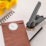 Personalised Initial Book Embosser Stamp Hand Held Embosser Set with Text and Name Birthday Gift for Bookworm Book Lovers