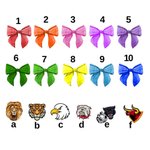 Personlig Multicolor Mascot Coquette Bow T-shirt Sweatshirt med text Speldagsgåva för sportälskare Cheerleading