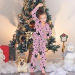 Personnalisé Paw Print 1-4 Dog Cat Photos Long Sleeve Long-Sleeve Pajama Pants Set Birthday Funny Gift for Pet Lovers