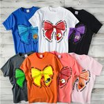 Personlig Multicolor Mascot Coquette Bow T-shirt Sweatshirt med text Speldagsgåva för sportälskare Cheerleading