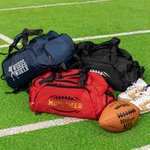 Personalizzato calcio Sport a tema con nome a specchio Duffle Bag Zaino con scomparto per le scarpe e tracolla Regalo di compleanno per gli amanti del