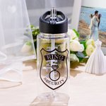 Bouteille d'eau personnalisée pour enfants avec nom et paille Fête de mariage Cadeau de mariage pour enfants