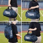 Personalizzato calcio Sport a tema con nome a specchio Duffle Bag Zaino con scomparto per le scarpe e tracolla Regalo di compleanno per gli amanti del