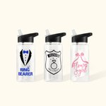 Bouteille d'eau personnalisée pour enfants avec nom et paille Fête de mariage Cadeau de mariage pour enfants