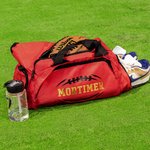 Personalizzato calcio Sport a tema con nome a specchio Duffle Bag Zaino con scomparto per le scarpe e tracolla Regalo di compleanno per gli amanti del