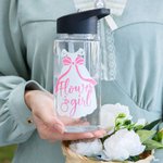 Bouteille d'eau personnalisée pour enfants avec nom et paille Fête de mariage Cadeau de mariage pour enfants