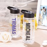 Bouteille d'eau personnalisée pour enfants avec nom et paille Fête de mariage Cadeau de mariage pour enfants