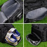 Personalizzato calcio Sport a tema con nome a specchio Duffle Bag Zaino con scomparto per le scarpe e tracolla Regalo di compleanno per gli amanti del