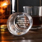 Personalized Thanks for All the Orgasms 10 oz Old Fashioned Rocks Whiskey Glass with Names Valentine's Day Anniversary Gift for Boyfriend Husband