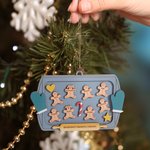Personalisierte 1-10 Lebkuchen Mann Katze Hund Keks hölzerne Weihnachtsschmuck mit eingraviertem Namen und Titel Weihnachtsbaumschmuck Geschenk für Familie Kinder