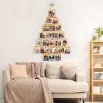 Gepersonaliseerde Uittrekbare Adventskalender in Kerstboomvorm met 24 Foto’s en LED-licht Woondecoratie Kerstalbum en Verjaardagscadeau voor Familie