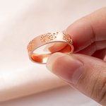 Personalised Dainty Engraved Sunflower Wildflower Birth Flower 6 Flowers Ring Birthday Christmas Gift for Women