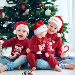 Personlig mjuk och plyschig julhatt med glitterbroderat namn Strumpbyxa Julklapp till familjen