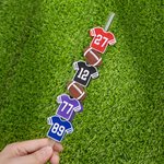 Personalized 3D Football Jersey Reusable Straw Topper Set with Number Charm Accessory for Stanley Tumbler Birthday Gift for Football Fans
