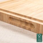 Personalised Monogram Initial Name Date  FSC Bamboo Engraved Charcuterie Chopping Board with Juice Groove Housewarming Wedding Gift for Couple Family