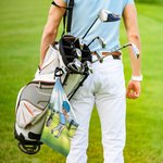 Personalised Soft Quick Dry Cartoon Character Golf Waffle Towel with Carabiner Golf Accessories Birthday Gift for Golf Player