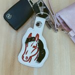 Personalizzato in pelle cavallo ricamo nappe acconciatura portachiavi con nome compleanno regalo di vacanza per gli amanti dei cavalli