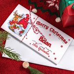 A Joyful Christmas Envelope of Surprise - Custom Christmas Money Wallet with Santa Elk Tree Design & Name, Perfect Stocking Stuffer for Kids