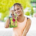Personalised Soft Quick Dry Cartoon Character Golf Waffle Towel with Carabiner Golf Accessories Birthday Gift for Golf Player