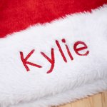 Personlig mjuk och plyschig julhatt med glitterbroderat namn Strumpbyxa Julklapp till familjen