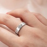 Personalised Dainty Engraved Sunflower Wildflower Birth Flower 6 Flowers Ring Birthday Christmas Gift for Women