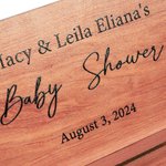Personalized Wooden Baby Shower Guest book with Name Date Footprint Baby Shower Gift for Newborn Parent
