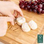 Personalized Engraved Name Bamboo Cutting Board with Juice Groove Housewarming Wedding Gift for Family Friend