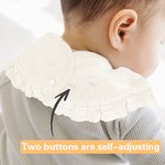 Personalized Floral Letter 100% Cotton Adjustable Muslin Ruffle Baby Bib for Drooling and Teething Birthday Baby Shower Gift for Newborn