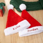 Personlig mjuk och plyschig julhatt med glitterbroderat namn Strumpbyxa Julklapp till familjen