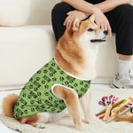Gepersonaliseerde Multicolor Schattige Poot 100% Katoenen Hondenkleding met Naam Verjaardag Herdenkingsdag Geschenk voor Huisdierliefhebbers Eigenaar