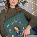 Taie d'oreiller personnalisée avec 1-8 Noms d'enfants Anniversaire Noël Cadeau pour les femmes