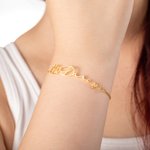 Personlig minimalistisk armbånd med tassetrykk for kjæledyr med navn Hund Katt Mamma Smykker Bursdagsgave til minne om kvinner
