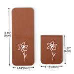 Personalized Line Birth Flower Magnetic Leather Bookmark Clip with Name Reading Stationery Supplies Birthday Book Club Gift for Bookworms