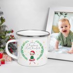 Personalized Cute Cartoon Character 12oz Hot Chocolate Enamel Cup with Name Birthday Christmas Gift for Family Kids