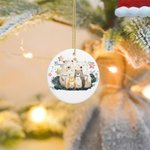 Ornement personnalisé en céramique avec 1 à 8 noms Décoration de l'arbre de Noël Cadeau de fête pour la famille et les enfants