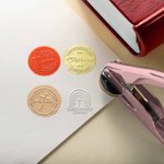 Personalized Religion Cross Book Embosser Hand Held Embosser Embossing Stamp with Name Birthday Gift for Bookworm Christian