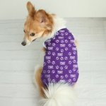 Gepersonaliseerde Multicolor Schattige Poot 100% Katoenen Hondenkleding met Naam Verjaardag Herdenkingsdag Geschenk voor Huisdierliefhebbers Eigenaar