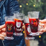 Personalized Christmas Snowman Santa Claus Hot Chocolate Latte Name Glass with Handle Christmas Gift for Family Friend