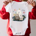Personalized Cute Family Bear 100% Cotton T-shirt Baby Bodysuit Matching Outfit Mother’s Day Gift for New Mom Baby