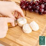 Personalized Initial Name FSC Bamboo Engraved Charcuterie Cutting Board with Juice Groove Wedding Housewarming Gift for Family