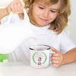 Personalized Cute Cartoon Character 12oz Hot Chocolate Enamel Cup with Name Birthday Christmas Gift for Family Kids